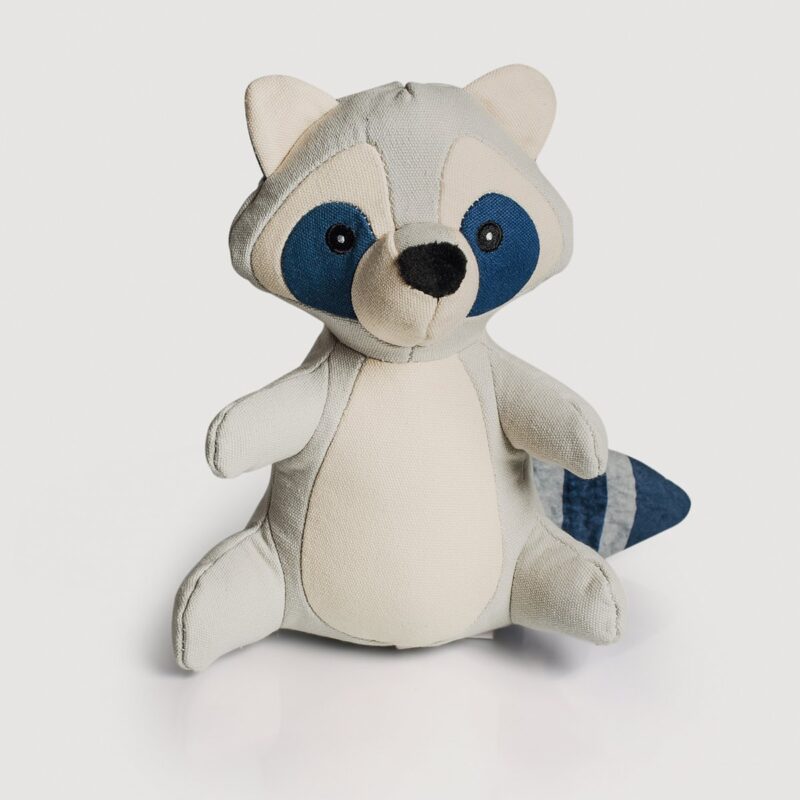 ne & no dog toy - dog stuff with squeaker - cheeky raccoon Wally