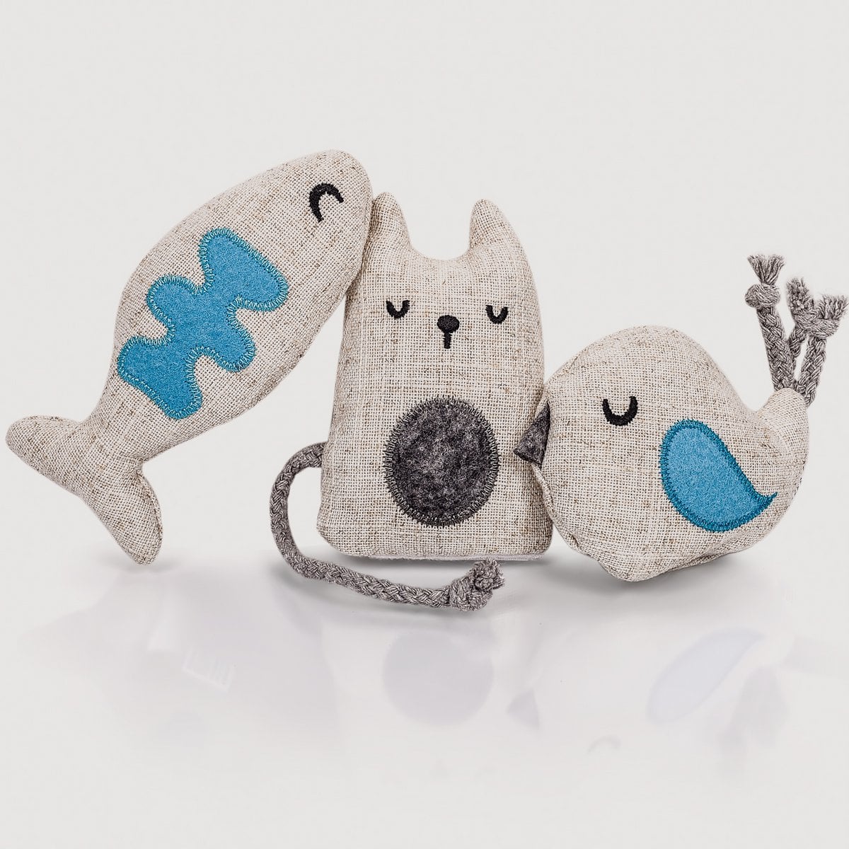 Ne & No® cat toys with valerian, 3 -series set play animals with 9 Baldian bag (1.5g each), refillable, can be reinstated