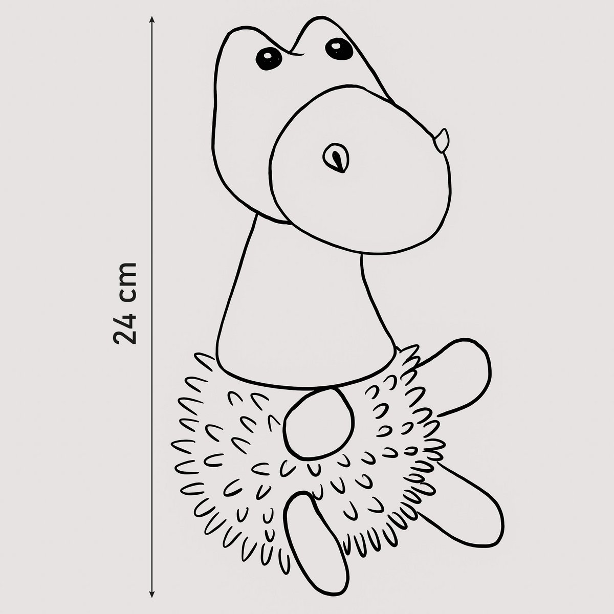 ne & no® dog toys dino/ plush animal + Kielzeiten + squeaker - Image 4