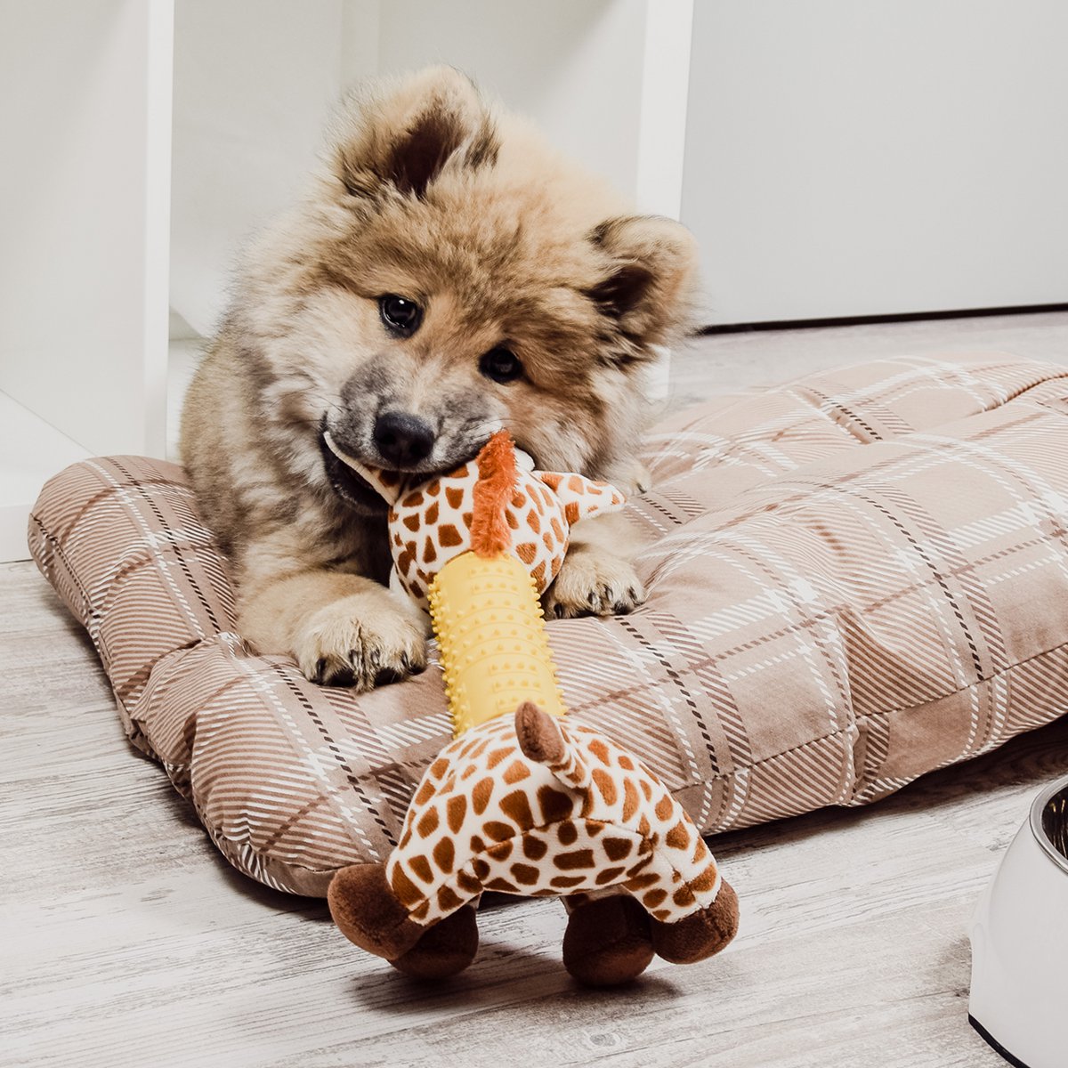 ne & no® dog toys giraffe/ plush animal + cockwork + squeaker - Image 2