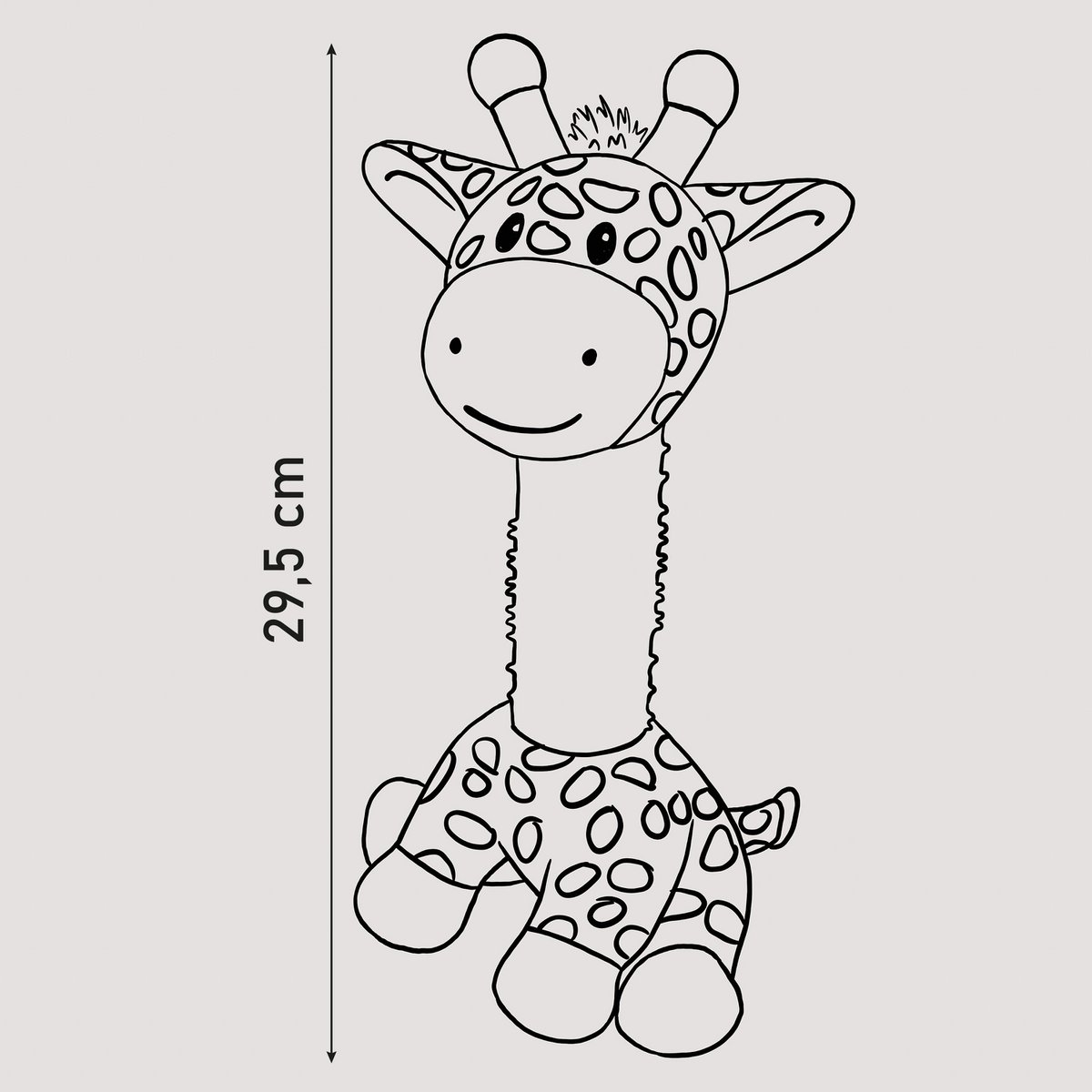 ne & no® dog toys giraffe/ plush animal + cockwork + squeaker - Image 4