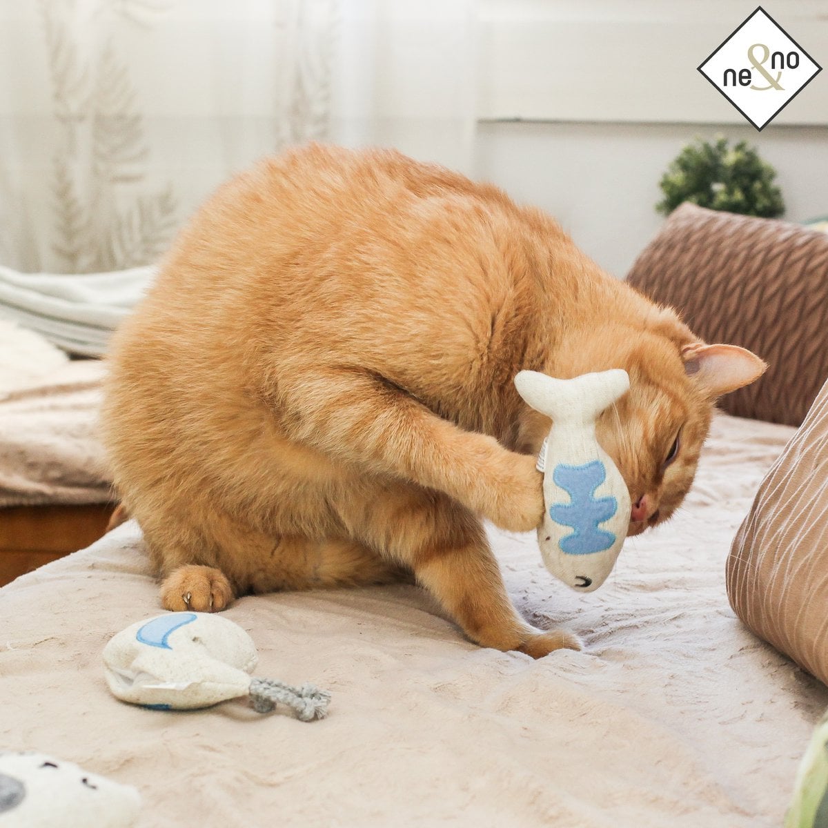 Ne & No® cat toys with valerian, 3 -series set play animals with 9 Baldian bag (1.5g each), refillable, can be reinstated - Image 2